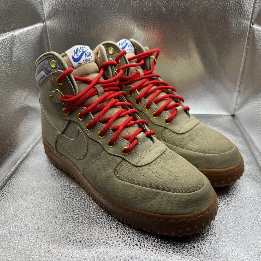 Size 10 Nike Air Force 1 Duckboot Bamboo High Top Mens Athletic Shoes 444745-203
